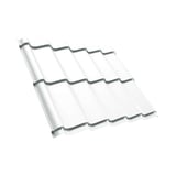 Pfannenblech Szafir 350/15, Reinweiß RAL 9010, 0,50 mm Stahl, 25 µm Polyesterbeschichtung, Hauptansicht