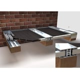 Schnittansicht der Montage von Polycarbonat Doppelstegplatten 10 mm an einer Ziegelwand