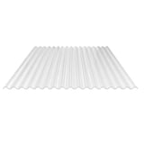 Klare Polycarbonat Spundwandplatte 76/18, 0,90 mm, freigestellt