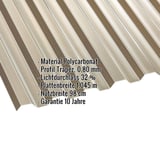 Polycarbonat Spundwandplatte | 76/18 | 0,80 mm | Bronze | 2,50 m