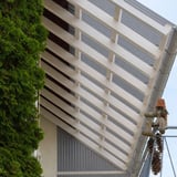 Polycarbonat Spundwandplatte | 76/18 | 0,80 mm | Grau | Temperaturreduzierend | 2,50 m
