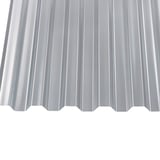Polycarbonat Spundwandplatte klar 1,30 mm, Gesamtansicht des Trapezprofils 76/18