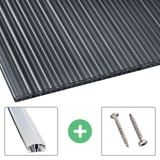 Polycarbonat Stegplatte | 16 mm | Profil A1 | Sparpaket | Plattenbreite 98 cm | Graphit | X-Struktur | Breite 4,09 m | Länge 2,00 m