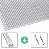 Polycarbonat Stegplatte | 16 mm | Profil A4 | Sparpaket | Plattenbreite 98 cm | Klar | X-Struktur | Breite 4,09 m | Länge 7,00 m