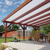 Polycarbonat Stegplatte | 16 mm | Profil DUO | Sparpaket | Plattenbreite 98 cm | Opal Weiß | Breite 8,14 m | Länge 4,50 m