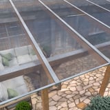 Polycarbonat Stegplatte | 16 mm | Profil DUO | Sparpaket | Plattenbreite 98 cm | Klar | X-Struktur | Breite 5,11 m | Länge 4,50 m