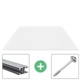 Polycarbonat Stegplatte | 16 mm | Profil ECO | Sparpaket | Plattenbreite 98 cm | Opal Weiß | Breite 4,05 m | Länge 3,50 m