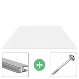 Polycarbonat Stegplatte | 16 mm | Profil Mendiger | Sparpaket | Plattenbreite 98 cm | Opal Weiß | Breite 5,11 m | Länge 4,00 m