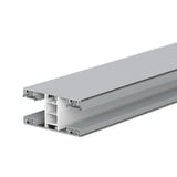 Aluminiumprofil fuer 16 mm Polycarbonat Stegplatten, silberfarben, auf weissem Hintergrund