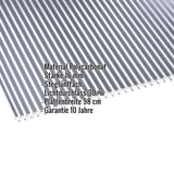 Polycarbonat Stegplatte | 16 mm | Breite 98 cm | Klar / Anthrazit gestreift | 2-Seiten UV-Schutz | 3,00 m