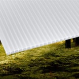 Polycarbonat Stegplatte | 16 mm | Breite 98 cm | Opal Weiß | Blueline | 3,00 m