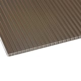 Polycarbonat Stegplatte | 16 mm | Breite 98 cm | Bronze | 2-Seiten UV-Schutz | 4,50 m