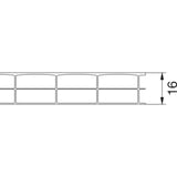 Polycarbonat Stegplatte | 16 mm | Breite 1,20 m | Klar | 2-Seiten UV-Schutz | 4,50 m
