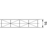 Polycarbonat Stegplatte | 16 mm | Breite 98 cm | Klar | X-Struktur | 2,50 m
