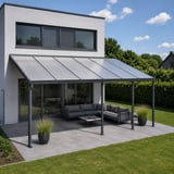 Polycarbonat Stegplatte | 16 mm | Breite 98 cm | Klar | X-Struktur | 2,50 m