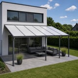 Polycarbonat Stegplatte | 16 mm | Breite 98 cm | Opal Weiß | X-Struktur | 5,00 m
