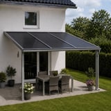 Polycarbonat Stegplatte | 16 mm | Breite 98 cm | Anthrazitgrau | Novalite | 4,50 m