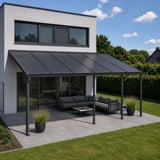 Polycarbonat Stegplatte | 16 mm | Breite 98 cm | Anthrazitgrau | Novalite | 4,50 m