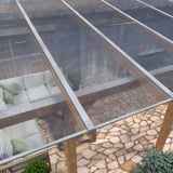 Polycarbonat Stegplatte | 16 mm | Breite 98 cm | Klar | X-Struktur | 2,50 m