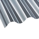 Polycarbonat Wellplatte 177/51 klar, 0,80 mm Staerke, schraeg von oben, Hauptansicht