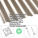 Polycarbonat Wellplatte | 76/18 | Sparpaket | 2,60 mm | Bronze | Wabenstruktur | Breite 6,93 m | Länge 7,00 m