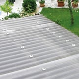 Polycarbonat Wellplatte | 76/18 | Sparpaket | 2,60 mm | Klar | Wabenstruktur | Breite 4,97 m | Länge 2,50 m