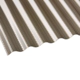 Polycarbonat Wellplatte 76/18, 2,60 mm, bronze, mit Wabenstruktur, schraeg von oben