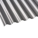 Polycarbonat Wellplatte 2,60 mm, Graphit, mit Wabenstruktur, schraeg von oben fotografiert