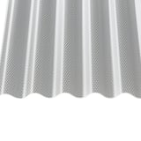 Polycarbonat Wellplatte 2,60 mm klar, von oben, mit Wabenstruktur und Wellenprofil 76/18