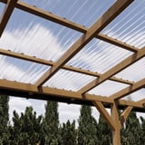 Polycarbonat Wellplatte | 76/18 | 0,90 mm | Klar | 2-Seiten UV-Schutz | 3,00 m
