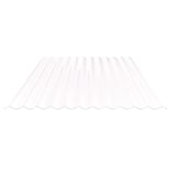 Polycarbonat Wellplatte 76/18, 0,90 mm, Opal-Weiß, freigestellt, Hauptansicht von oben