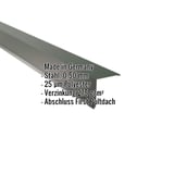Pultabschluss Chromoxidgrün RAL 6020 Stahl 0,50 mm mit Polyesterbeschichtung, Eckdaten eingeblendet