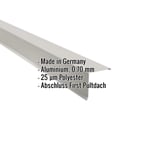 Pultabschluss Aluminium Weißaluminium, 0,70 mm, mit eingeblendeten Eckdaten