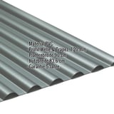 PVC Profilplatte SINTRA 77/18 Anthrazit-Metallic, 1,20 mm Staerke, mit eingeblendeten Eckdaten