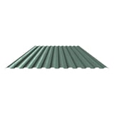 PVC Profilplatte SINTRA 77/18 Grün-Metallic, 1,20 mm, freigestellt auf weissem Hintergrund