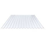 PVC Spundwandplatte klarbläulich, 1,40 mm, Trapezprofil 70/18, Hauptansicht