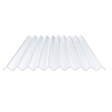 PVC Wellplatte 95/35, klarbläulich, 1,20 mm, freigestellt auf weissem Hintergrund, Hauptansicht