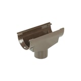 Rinnenablauf aus braunem PVC von Plastmo, Hauptansicht
