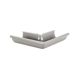 Rinnenaußenwinkel 90 Grad aus Stahl, Graualuminium RAL 9007, 50 µm Polyurethan beschichtet, Hauptansicht
