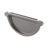 Rinnenendstück aus Stahl, Graualuminium RAL 9007, 50 µm Polyurethan-Beschichtung, Hauptansicht