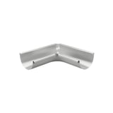 Rinneninnenwinkel 90° aus weißaluminiumfarbenem Stahl, Polyurethan beschichtet, von Niagara
