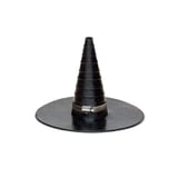 DACHPROTECT Rohrmanschette aus schwarzem EPDM mit konischer Form und Metallspannband, Hauptansicht