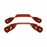 Zwei rote Schneefangbügel aus Aluminium, 1,75 mm stark, mit Befestigungsloechern