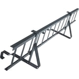 Schneefanggitter aus anthrazitgrauem (RAL 7016) verzinktem Stahl, Hauptansicht von oben schraeg