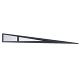Seitenkeil RAL 7016, dunkelgrau, dreieckige Form mit schmalem Fensterbereich, Hauptansicht