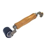 Silikon Andrückrolle und Eckenroller, schwarz, mit Holzgriff und Metallhalterungen