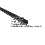 Sockelleiste Stahl 0,50 mm Anthrazitgrau mit eingeblendeten Eckdaten