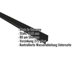 Sockelleiste Tiefschwarz RAL 9005 Stahl 0,50 mm, Shimoco Beschichtung, Eckdaten eingeblendet