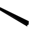Sockelleiste Tiefschwarz RAL 9005 Stahl 0,50 mm, Shimoco Beschichtung, Hauptansicht schraeg von oben