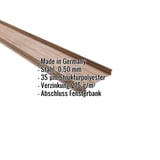 Sohlbank Eiche 0,50 mm Stahl mit 35 µm Strukturpolyester Beschichtung, Eckdaten eingeblendet